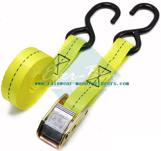 yellow 2 ratchet tie down straps producer 